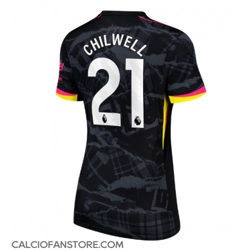 Maglia Calcio Chelsea Ben Chilwell #21 Terza Divisa Donna 2024-25 Manica Corta